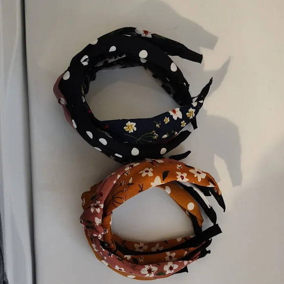 Floral and Polka Dot Headband Set - Picture 2 of 2
